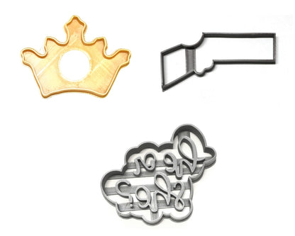 Guns Or Glitter Gender Reveal Baby Shower Set Of 3 Cookie Cutters USA PR1401