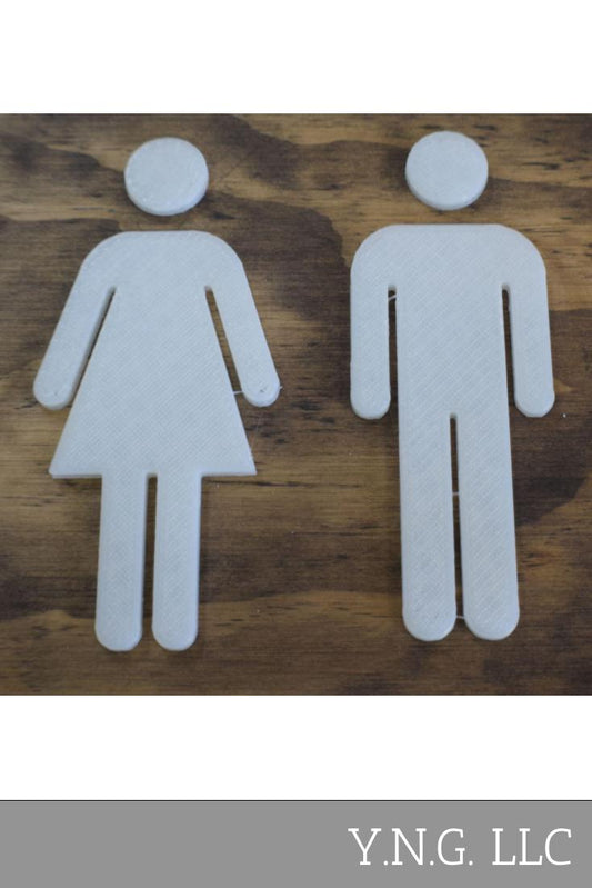 Bathroom Standard Icon Markers Toilet Restroom Men Women Figurine Set USA PR80
