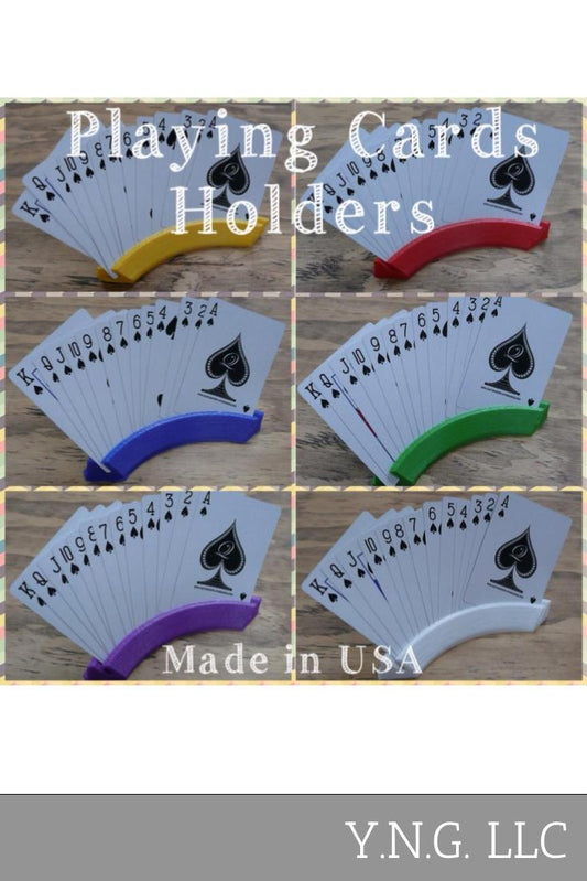Playing Card Holders Rack Tray Set of 4 Pieces Made in USA PR201