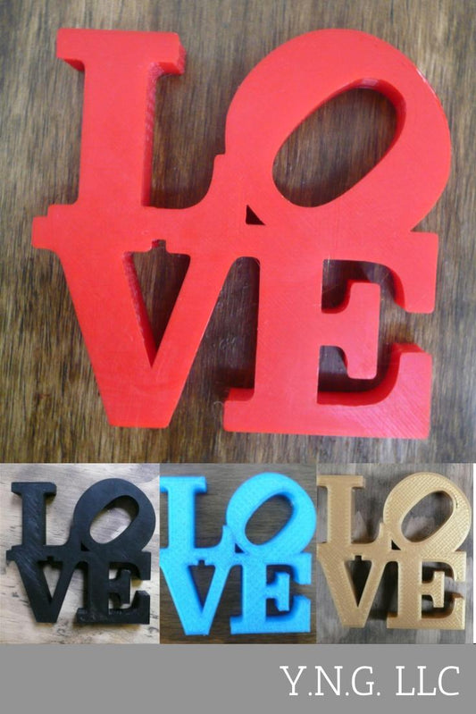 Love Word Standing Shelf Decor 4 Inch Sign Home Office Made in USA PR27