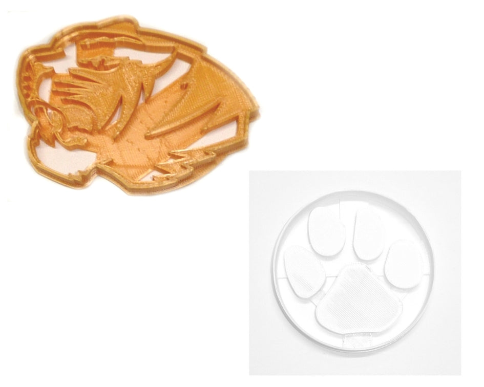 Clemson University Fighting Tigers Athletics Set Of 2 Cookie Cutters USA PR1357