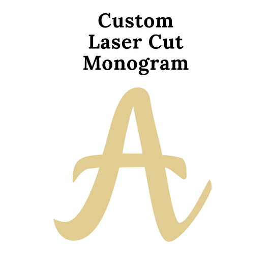 Initial Monogram and Name Signs Personalized Wood Wall Sign Hangings Made in USA