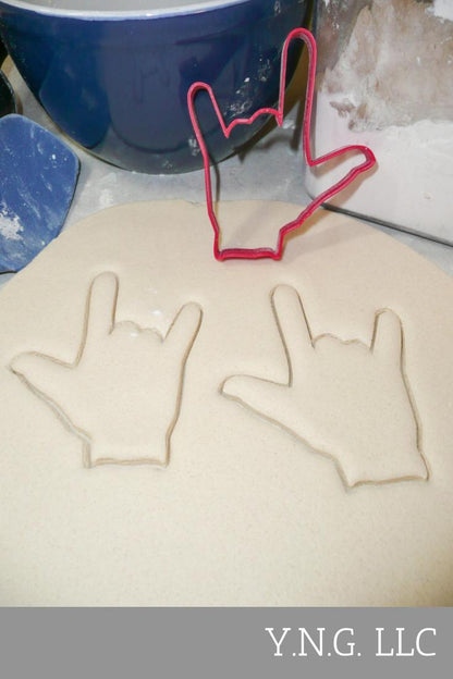 I Love You ASL Sign Language Valentines Day Cookie Cutter Made in USA PR211