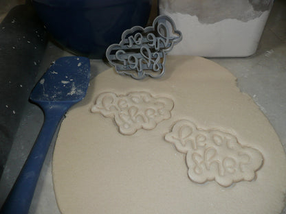 Putters or PomPoms Gender Reveal Set of 3 Cookie Cutters USA PR1484