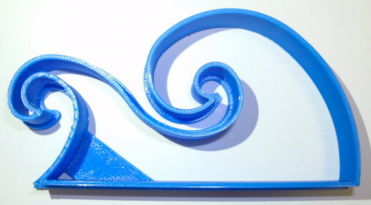6x Ocean Waves Fondant Cutter Cupcake Topper Size 1.75" USA FD891
