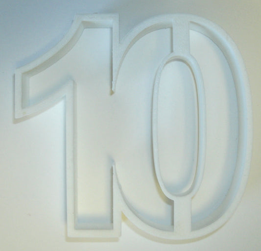 6x Number 10 Ten Fondant Cutter Cupcake Topper Size 1.75" USA FD108-10