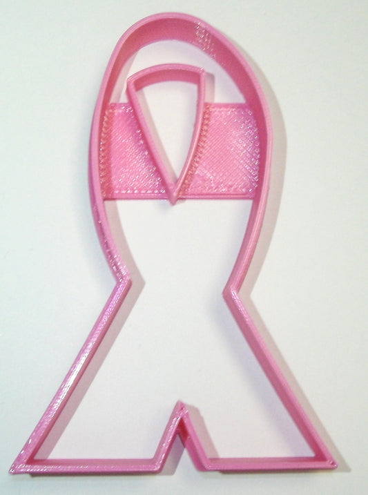 6x Ribbon Cancer Awareness Fondant Cutter Cupcake Topper Size 1.75" USA FD316