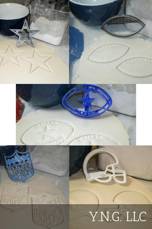 Dallas Cowboys NFL Star Football Logos Set Of 5 Cookie Cutters USA PR1343
