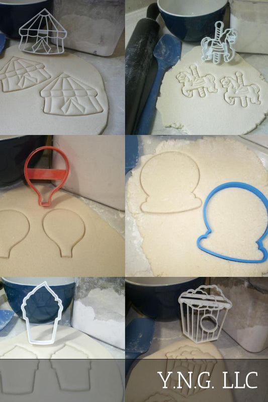 State County Fair Midway Carnival Rides Food Set Of 6 Cookie Cutters USA PR1350