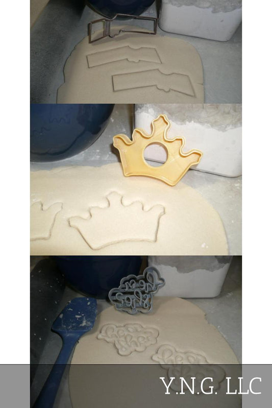 Guns Or Glitter Gender Reveal Baby Shower Set Of 3 Cookie Cutters USA PR1401