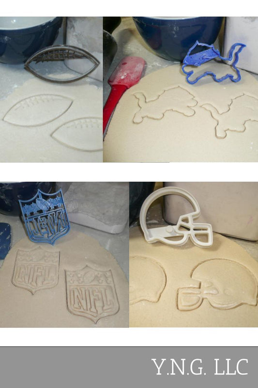 Detroit Lions NFL Football Logo Set Of 4 Cookie Cutters USA PR1145