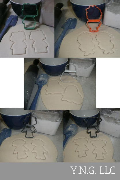 Kids Costumes Outlines Trick Treat Halloween Set Of 5 Cookie Cutters USA PR1387