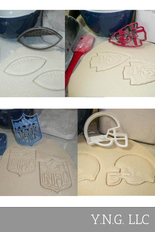 Kansas City Chiefs NFL Football Logo Set Of 4 Cookie Cutters USA PR1124