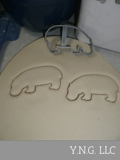 Hippo Outline Hippopotamus Large Mammal Cookie Cutter Made in USA PR2025