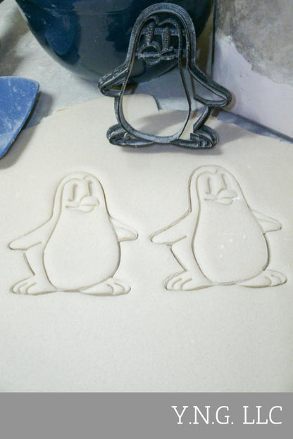 Penguin With Details Cartoon Birthday Cookie Cutter Made In USA PR379