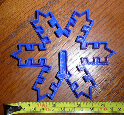 3D Snowflake Christmas Cookie Cutter Holiday Made In USA PR292