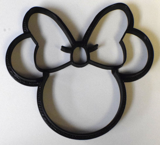 6x Minnie Mouse Head With Bow Fondant Cutter Cupcake Topper Size 1.75" USA FD530