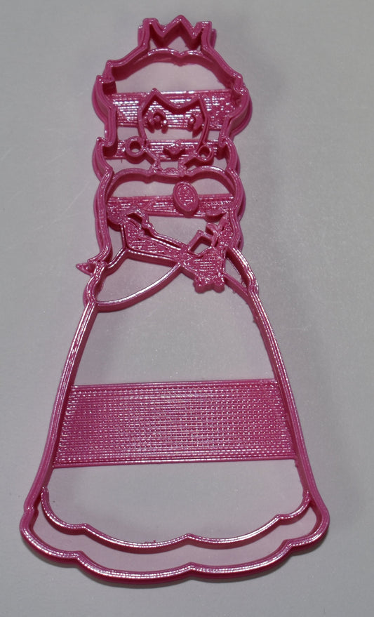 6x Princess Peach Fondant Cutter Cupcake Topper 1.75 IN USA FD589