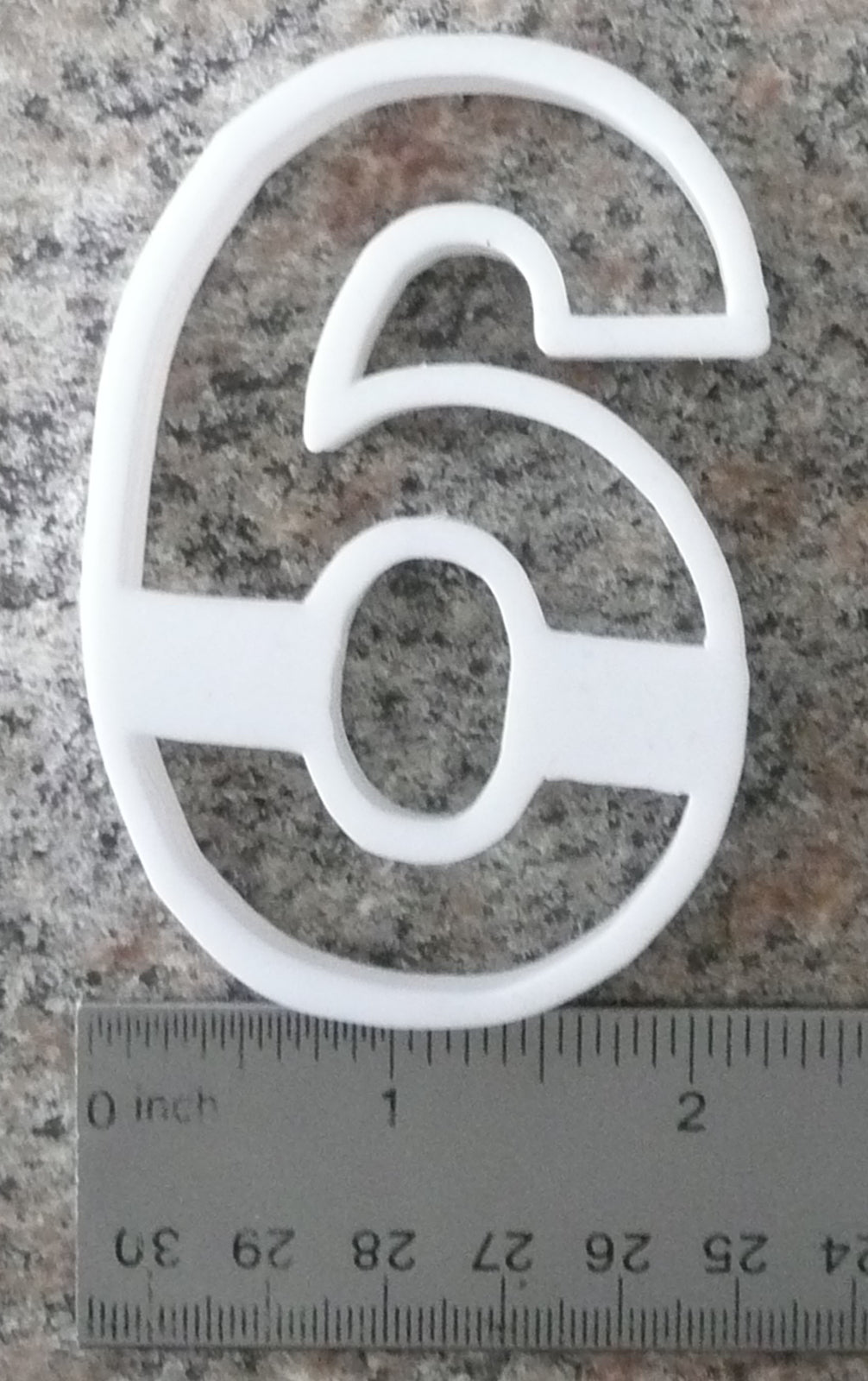 Number 6 Six Cookie Cutter Baking Tool 3D Printed USA PR108-6