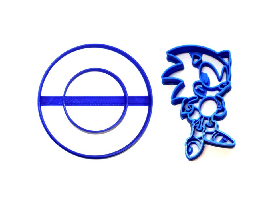 Sonic the Hedgehog Gold Ring Set of 2 Cookie Cutters USA PR1458