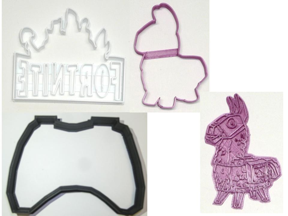 Fortnite Game Donkey Set of 4 Cookie Cutters USA PR1464