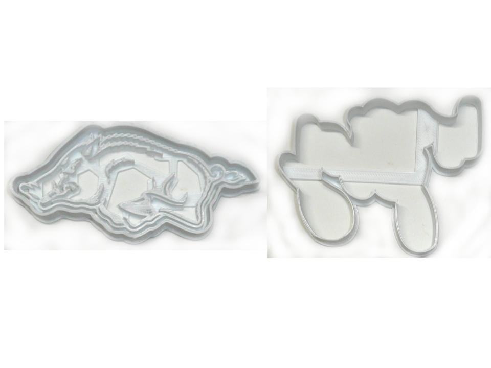 University Of Arkansas Razorbacks Woo Pig Set Of 2 Cookie Cutters USA PR1315