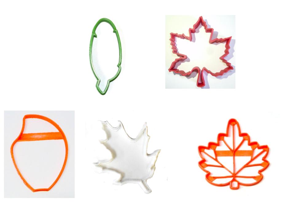 Leaves Tree Leaf Foliage Forest Trees Set Of 5 Cookie Cutters USA PR1526