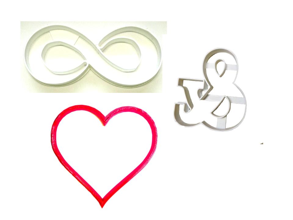 Forever Love Engagement Wedding Anniversary Set Of 3 Cookie Cutters USA PR1323