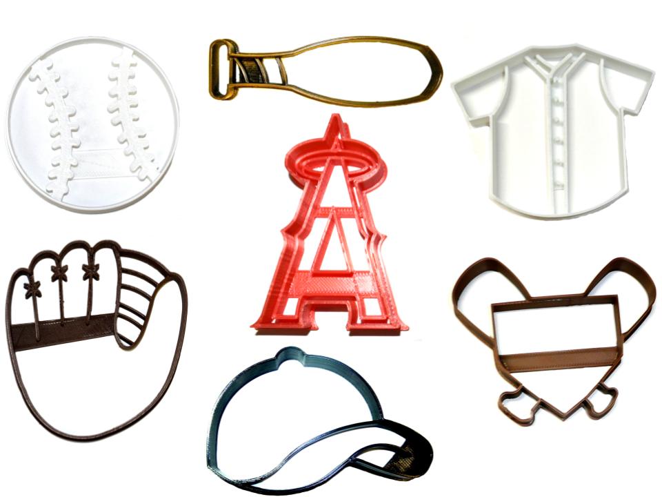 Los Angeles LA Angels MLB Baseball Team Logo Set Of 7 Cookie Cutters USA PR1292