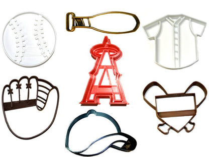 Los Angeles LA Angels MLB Baseball Team Logo Set Of 7 Cookie Cutters USA PR1292