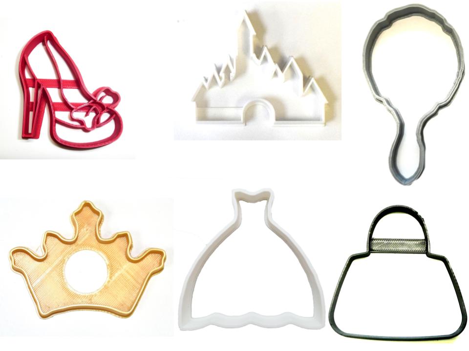 Princess Party Girl Birthday Dress Up Fantasy Set Of 6 Cookie Cutters USA PR1304