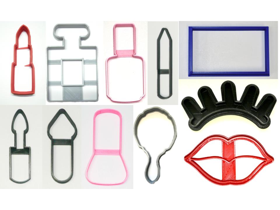 Makeup Make Up Cosmetics Spa Face Set of 11 Cookie Cutters USA PR1503