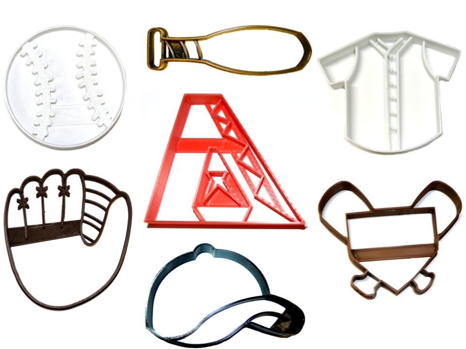 Arizona Diamondbacks MLB Baseball Team Logo Set Of 7 Cookie Cutters USA PR1294