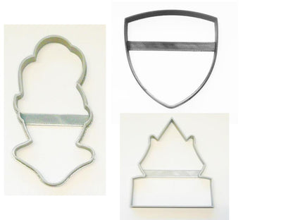 Knight in Shining Armor Medieval Set of 3 Cookie Cutters USA PR1514