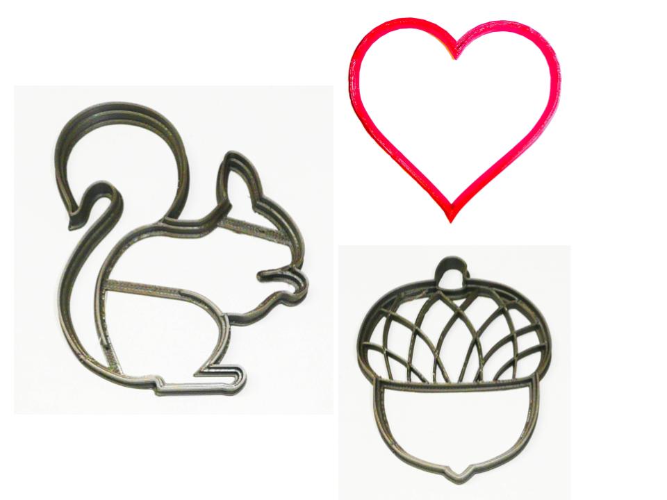 I Am Nuts About You Valentines Day Set of 3 Cookie Cutters USA PR1478
