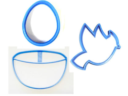 Bird Birds Nest Egg Spring Season Set of 3 Cookie Cutters USA PR1498