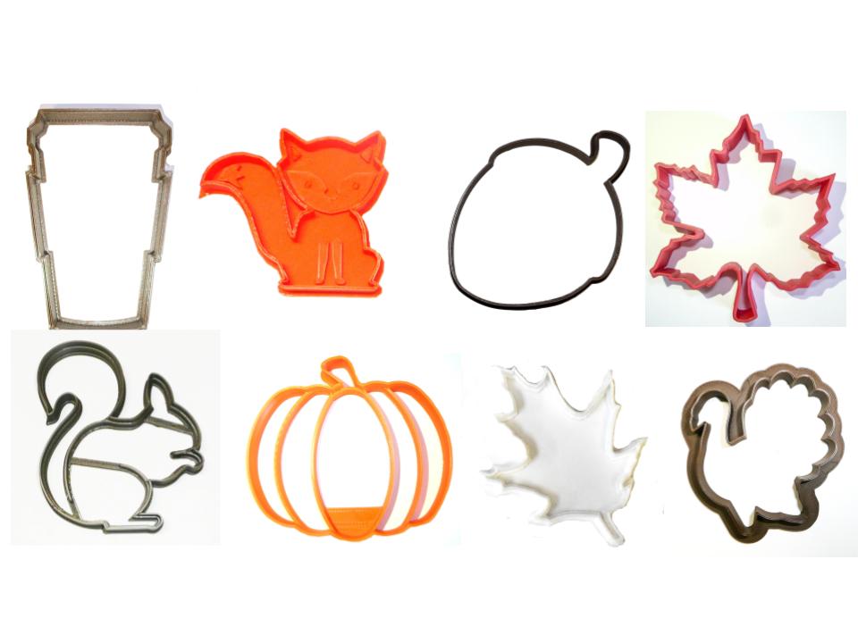 Autumn Fall Season Pumpkin Leaves Set of 8 Cookie Cutters USA PR1480