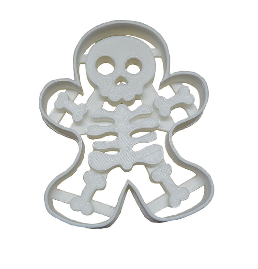 6x Gingerbread Skeleton Man Fondant Cutter Cupcake Topper Size 1.75" USA FD113