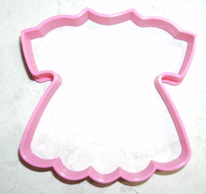 6x Baby Girl Dress Fondant Cutter Cupcake Topper Size 1.75" USA FD662