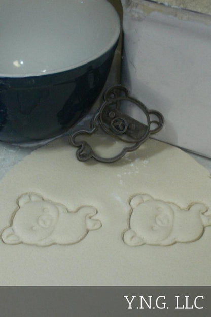 Teddy Bear Laying Down Relaxing Cookie Cutter Made in USA PR778