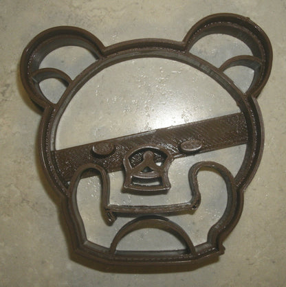 Bear Face Playing Peek-a-boo Cookie Cutter Made in USA PR777