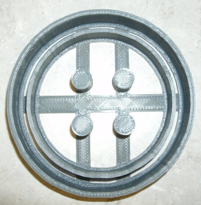 6x Button Sewing Fondant Cutter Cupcake Topper Size 1.75" USA FD638