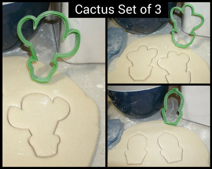 Cactus Cacti Desert Landscape Plants Set Of 3 Cookie Cutters USA PR1016
