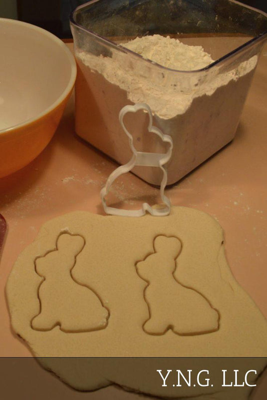 Chocolate Easter Bunny Shape Outline Cookie Cutter Made in USA PR2650