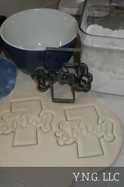 Number Seven 7 With Word Birthday Anniversary Cookie Cutter USA PR2408