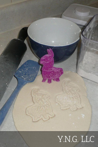 Llama Donkey Fortnite Video Game Cookie Stamp Embosser USA PR2846