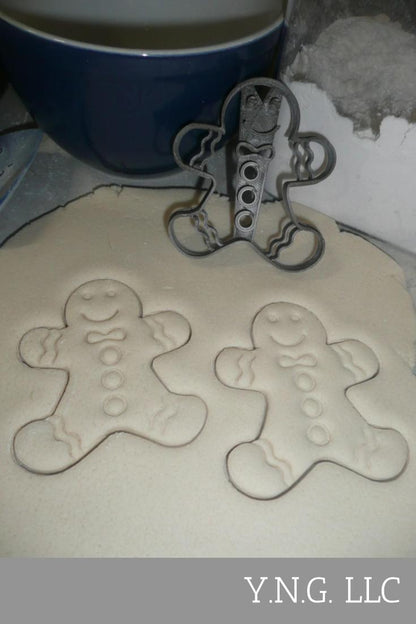 Gingerbread Boy With Outfit Details Christmas Cookie Cutter USA PR3213