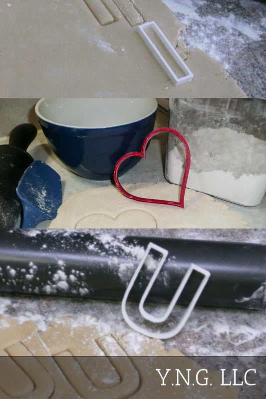 I Heart U Love You Valentines Day Set Of 3 Cookie Cutters USA PR1185