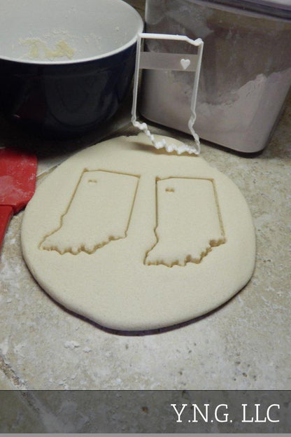 Rensselaer Indiana State Outline Shape Cookie Cutter Made In USA PR2315
