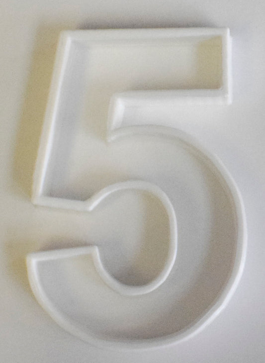 6x Number Five 5 Fondant Cutter Cupcake Topper Size 1.75" USA FD108-5